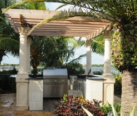 Outdoor kitchen by architect/designer Carlos Carvajal