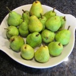 Pick Bartlett pears before they get soft and ripen in a bag to get peak flavor