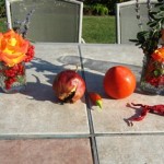 Pomegranate and persimmon are plentiful this time of year