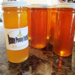 A single frame produced eight 16-ounce jars of honey