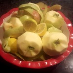 A little lemon juice squeezed over apples keeps them from turning brown once they're peeled