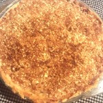 Freshly baked, the scent of the spices and apple in this crumb topped apple pie fill the kitchen